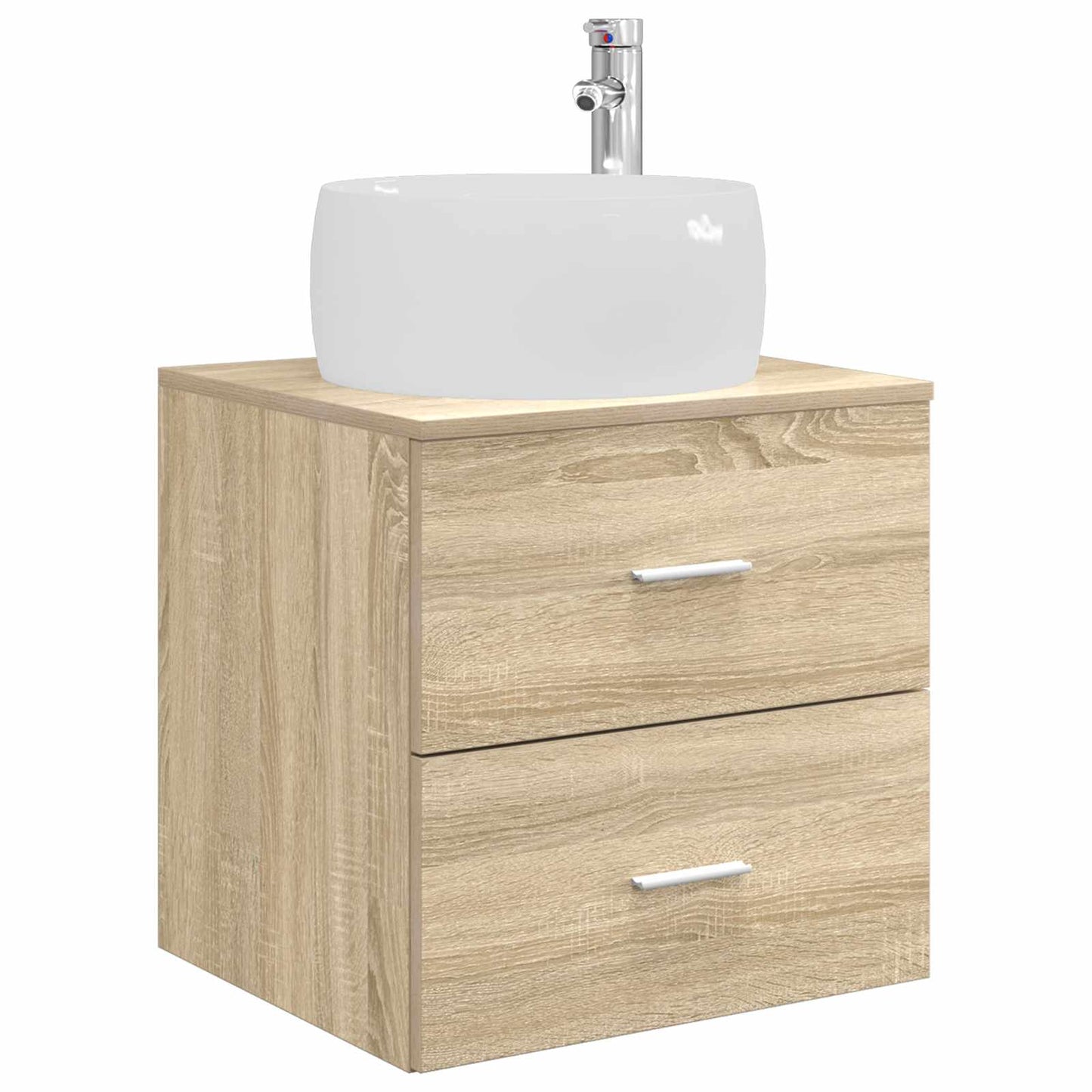 vidaXL Bathroom Furniture Set 3 pcs Sonoma Oak 49.5 x 44.5 x 66 cm