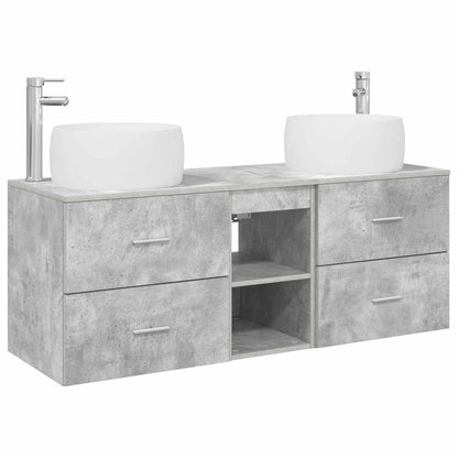 vidaXL Bathroom Furniture Set 3 pcs Concrete Grey 49.5 x 44.5 x 66 cm
