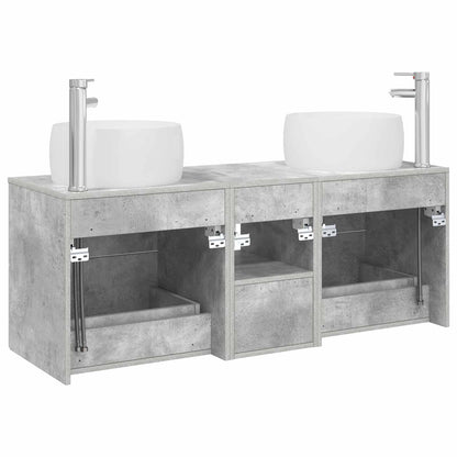 vidaXL Bathroom Furniture Set 3 pcs Concrete Grey 49.5 x 44.5 x 66 cm