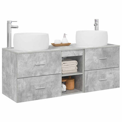 vidaXL Bathroom Furniture Set 3 pcs Concrete Grey 49.5 x 44.5 x 66 cm