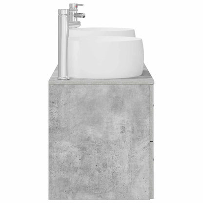 vidaXL Bathroom Furniture Set 3 pcs Concrete Grey 49.5 x 44.5 x 66 cm