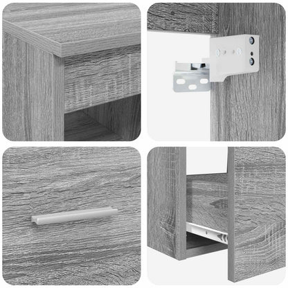 vidaXL Bathroom Furniture Set 3 pcs Grey Sonoma 49.5 x 44.5 x 66 cm