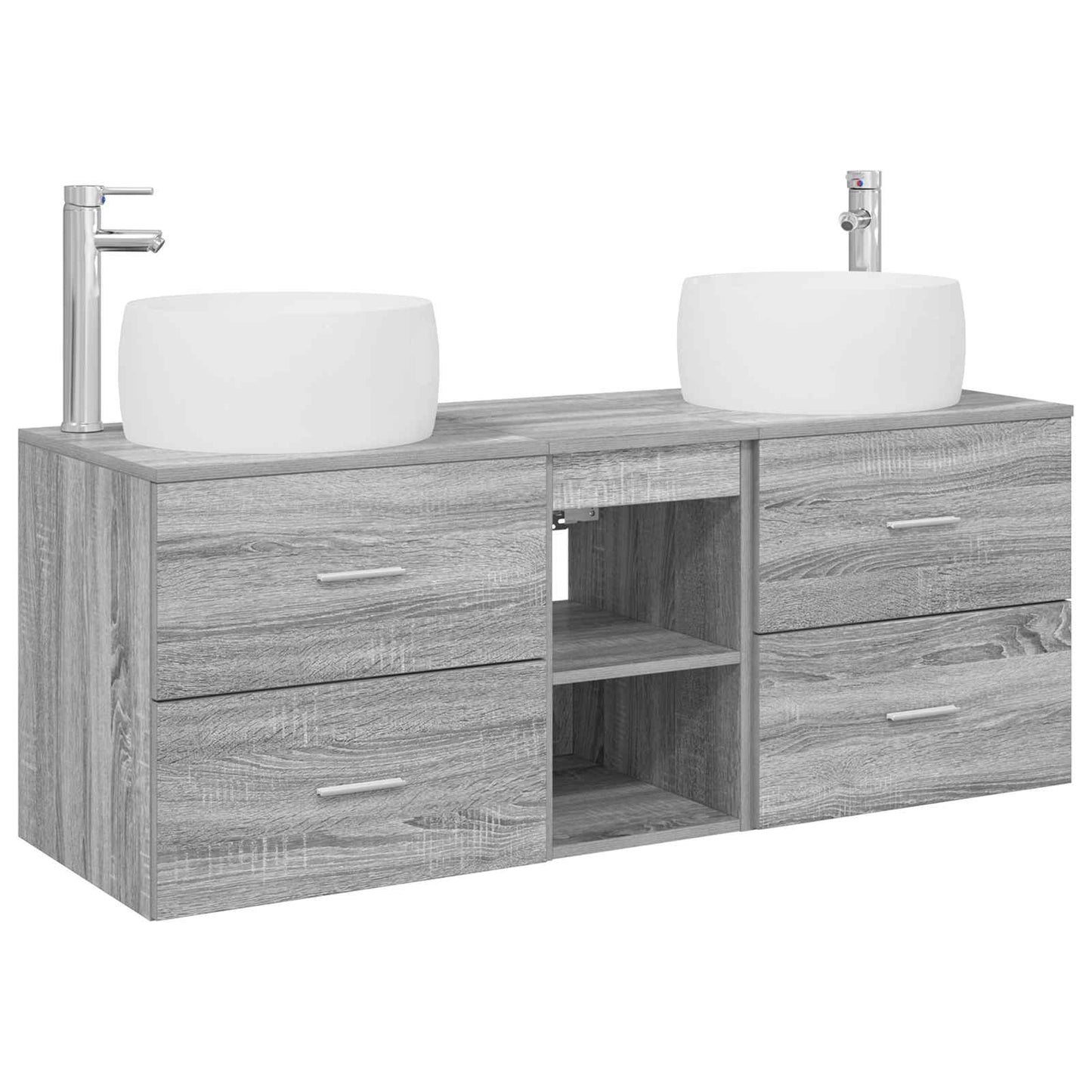 vidaXL Bathroom Furniture Set 3 pcs Grey Sonoma 49.5 x 44.5 x 66 cm