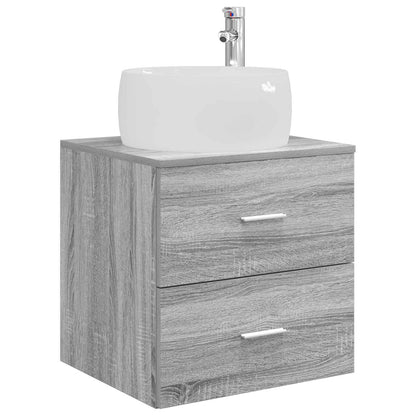 vidaXL Bathroom Furniture Set 3 pcs Grey Sonoma 49.5 x 44.5 x 66 cm