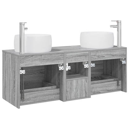vidaXL Bathroom Furniture Set 3 pcs Grey Sonoma 49.5 x 44.5 x 66 cm