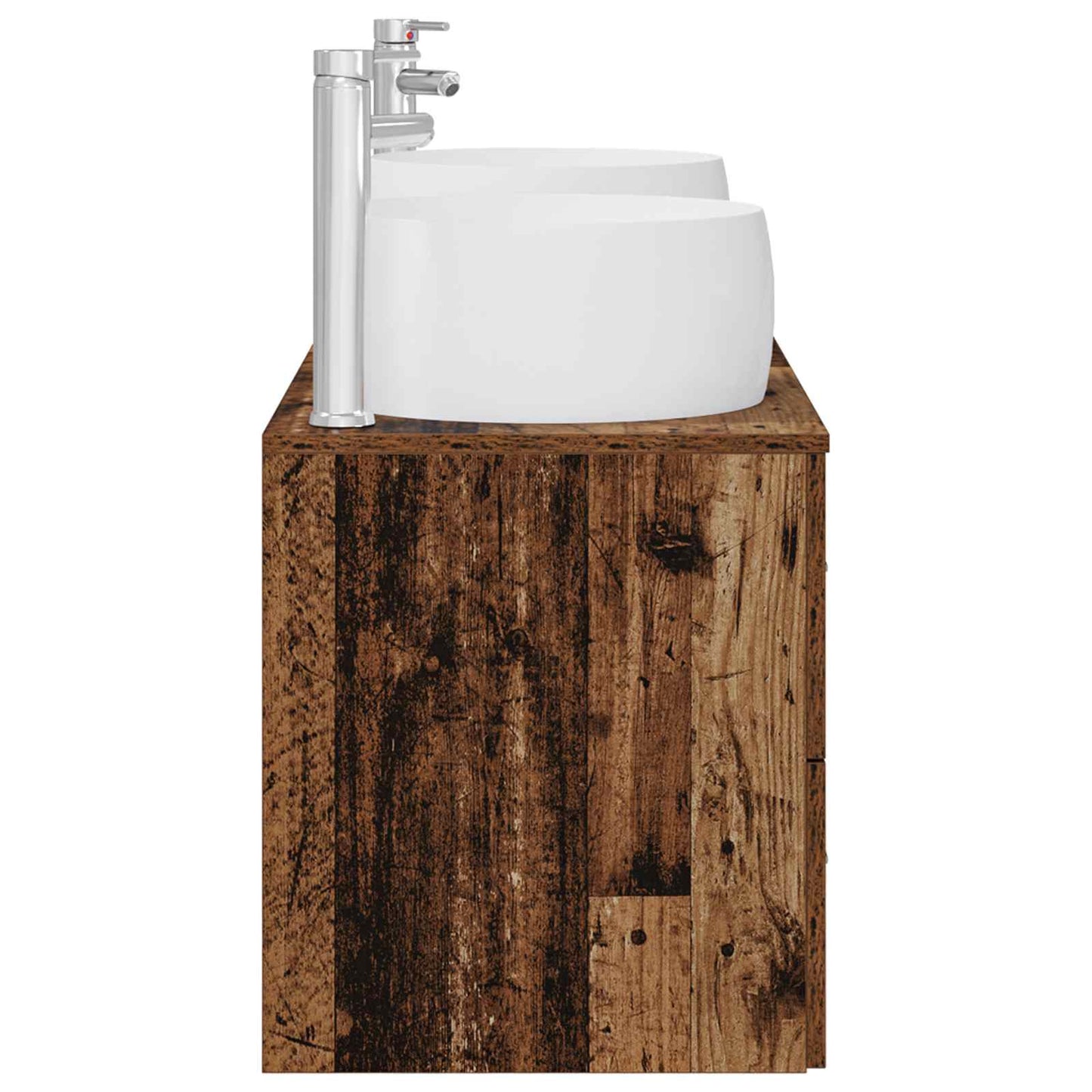vidaXL Bathroom Furniture Set 3 pcs Old Wood 49.5 x 44.5 x 66 cm