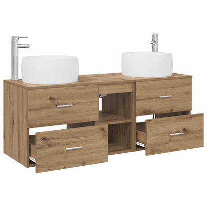vidaXL Bathroom Furniture Set 3 pcs Artisan Oak 49.5 x 44.5 x 66 cm