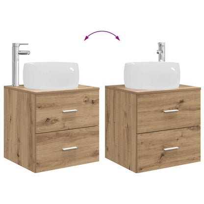 vidaXL Bathroom Furniture Set 3 pcs Artisan Oak 49.5 x 44.5 x 66 cm