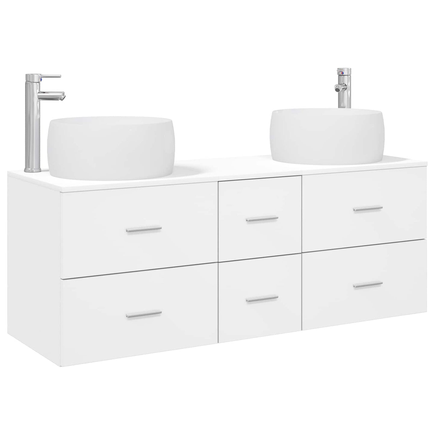 vidaXL Bathroom Furniture Set 3 pcs White 49.5 x 44.5 x 66 cm