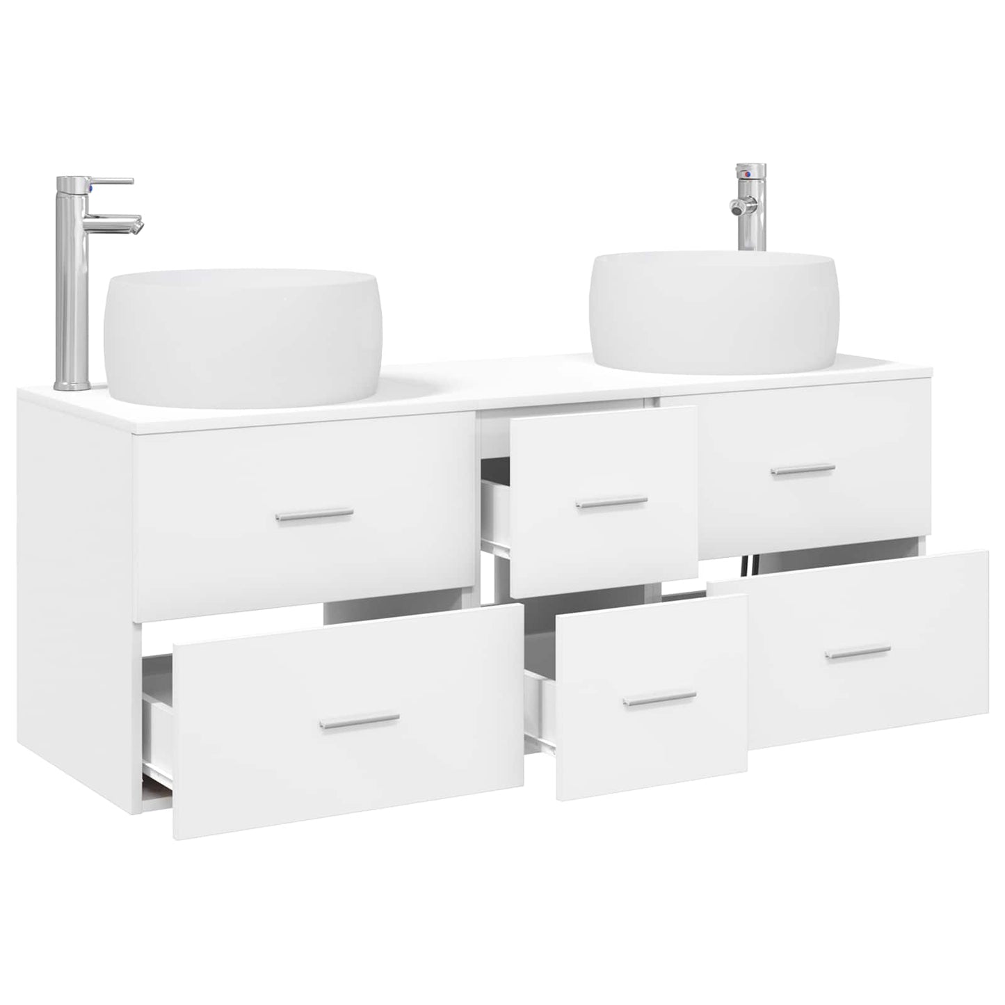 vidaXL Bathroom Furniture Set 3 pcs White 49.5 x 44.5 x 66 cm
