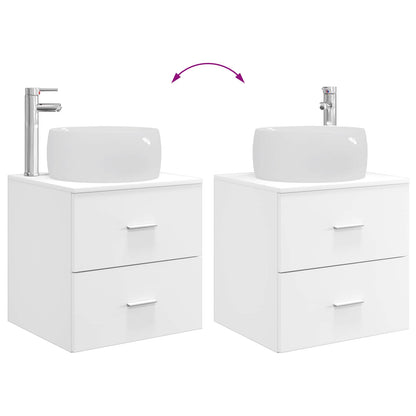 vidaXL Bathroom Furniture Set 3 pcs White 49.5 x 44.5 x 66 cm