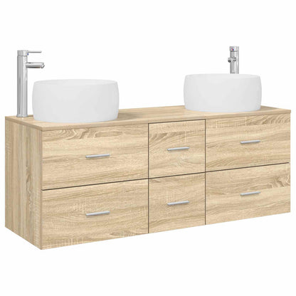 vidaXL Bathroom Furniture Set 3 pcs Sonoma Oak 49.5 x 44.5 x 66 cm