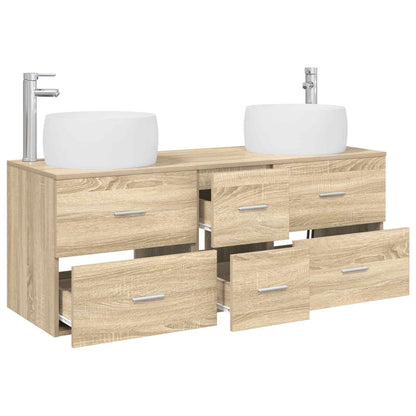 vidaXL Bathroom Furniture Set 3 pcs Sonoma Oak 49.5 x 44.5 x 66 cm