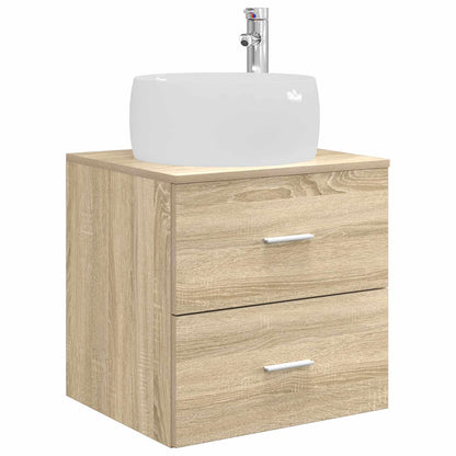 vidaXL Bathroom Furniture Set 3 pcs Sonoma Oak 49.5 x 44.5 x 66 cm
