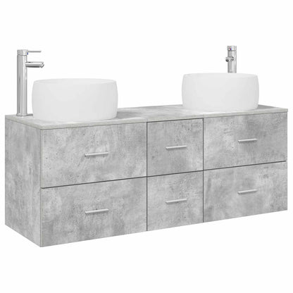vidaXL Bathroom Furniture Set 3 pcs Concrete Grey 49.5 x 44.5 x 66 cm