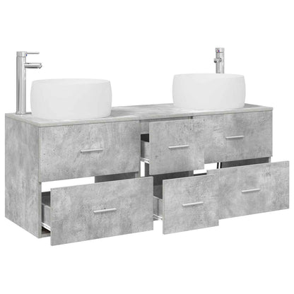 vidaXL Bathroom Furniture Set 3 pcs Concrete Grey 49.5 x 44.5 x 66 cm