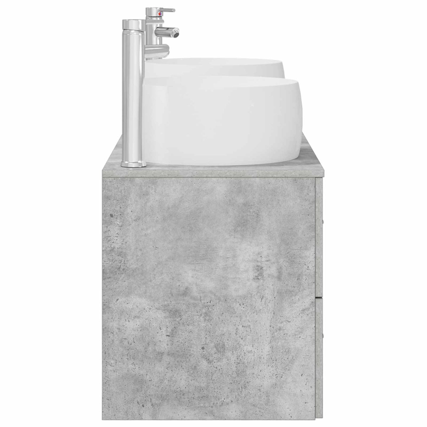 vidaXL Bathroom Furniture Set 3 pcs Concrete Grey 49.5 x 44.5 x 66 cm