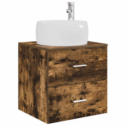 vidaXL Bathroom Furniture Set 3 pcs Smoked Oak 49.5 x 44.5 x 66 cm