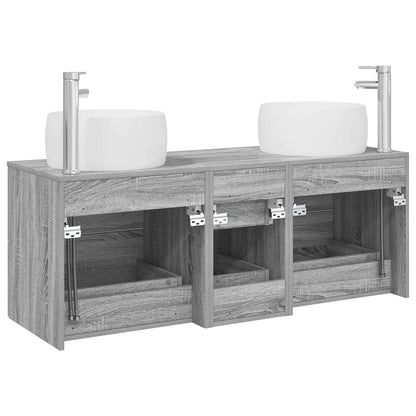 vidaXL Bathroom Furniture Set 3 pcs Grey Sonoma 49.5 x 44.5 x 66 cm