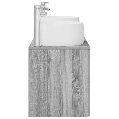 vidaXL Bathroom Furniture Set 3 pcs Grey Sonoma 49.5 x 44.5 x 66 cm