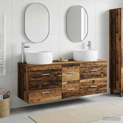 vidaXL Bathroom Furniture Set 3 pcs Old Wood 49.5 x 44.5 x 66 cm