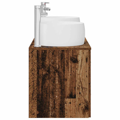 vidaXL Bathroom Furniture Set 3 pcs Old Wood 49.5 x 44.5 x 66 cm