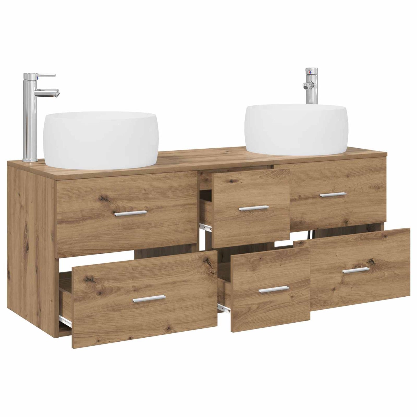 vidaXL Bathroom Furniture Set 3 pcs Artisan Oak 49.5 x 44.5 x 66 cm
