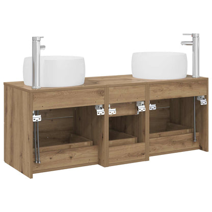 vidaXL Bathroom Furniture Set 3 pcs Artisan Oak 49.5 x 44.5 x 66 cm
