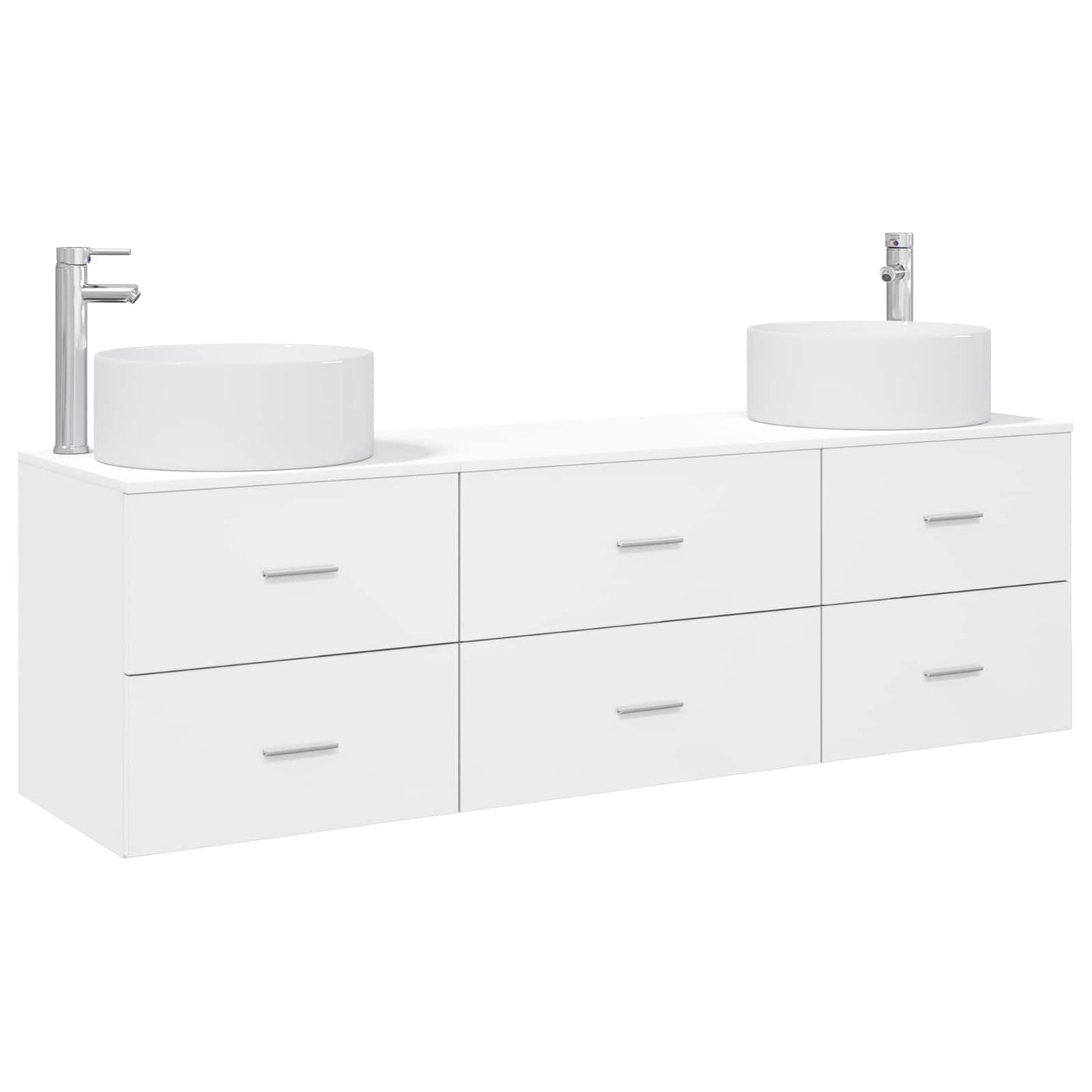 vidaXL Bathroom Furniture Set 3 pcs White 49.5 x 44.5 x 65.5 cm