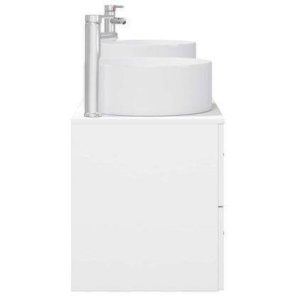 vidaXL Bathroom Furniture Set 3 pcs White 49.5 x 44.5 x 65.5 cm