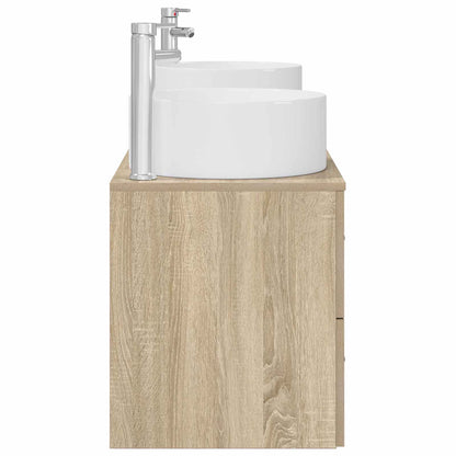 vidaXL Bathroom Furniture Set 3 pcs Sonoma Oak 49.5 x 44.5 x 65.5 cm