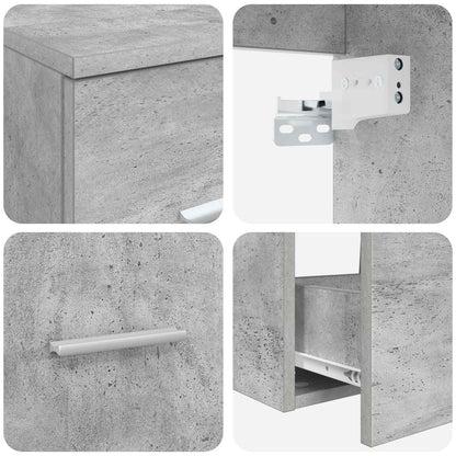 vidaXL Bathroom Furniture Set 3 pcs Concrete Grey