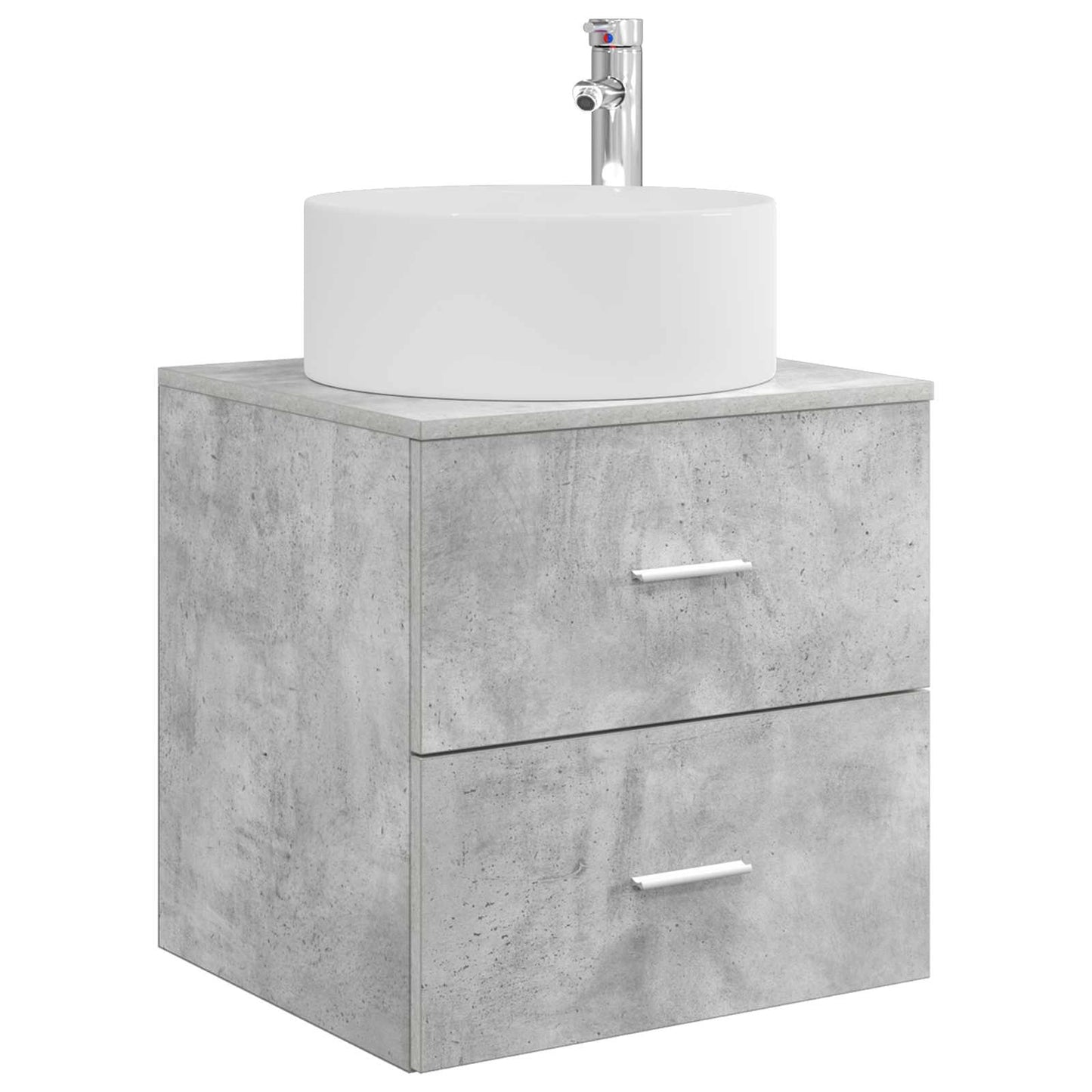 vidaXL Bathroom Furniture Set 3 pcs Concrete Grey