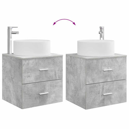 vidaXL Bathroom Furniture Set 3 pcs Concrete Grey