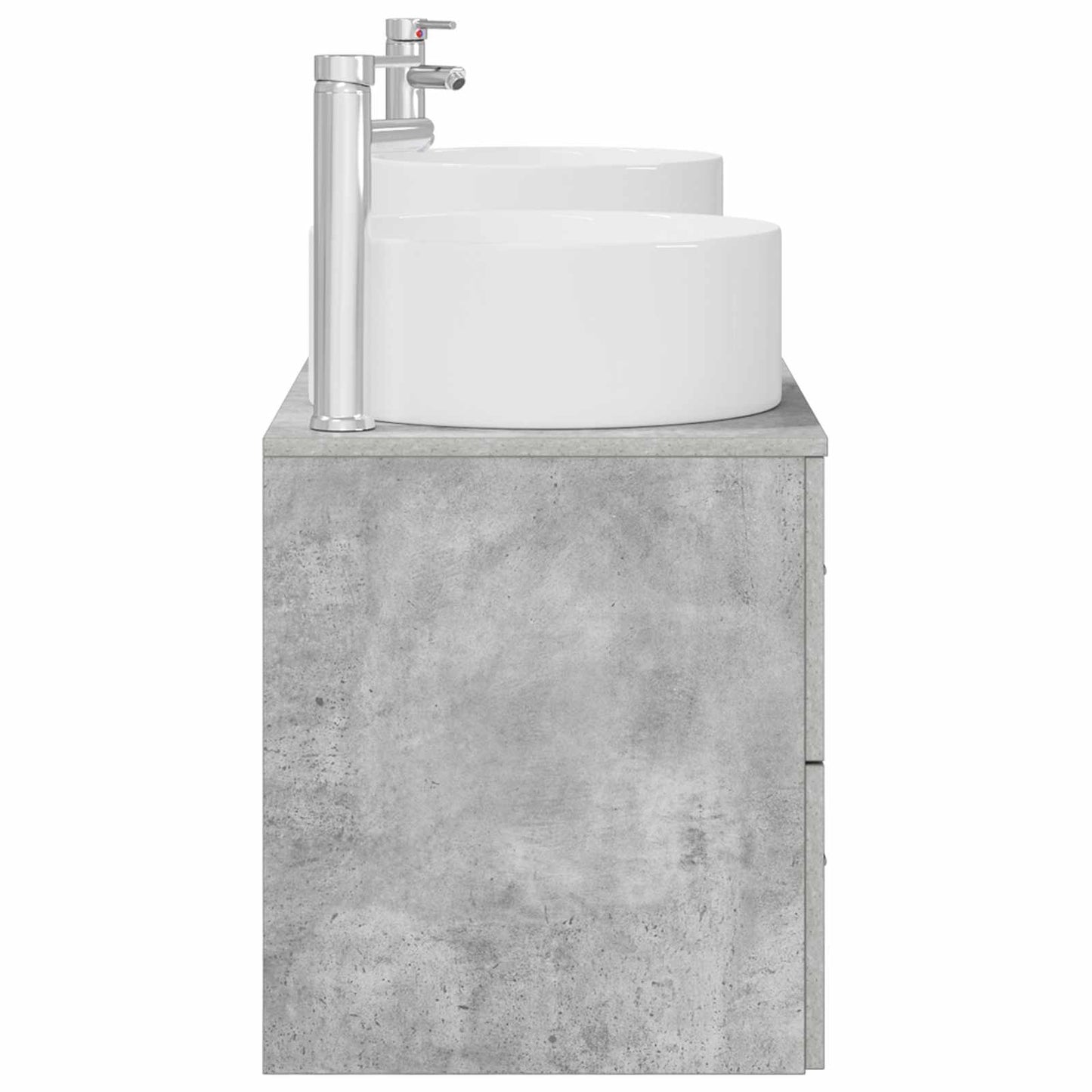 vidaXL Bathroom Furniture Set 3 pcs Concrete Grey