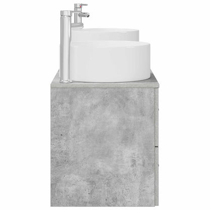 vidaXL Bathroom Furniture Set 3 pcs Concrete Grey