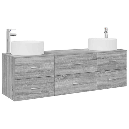 vidaXL Bathroom Furniture Set 3 pcs Grey Sonoma 49.5 x 44.5 x 65.5 cm