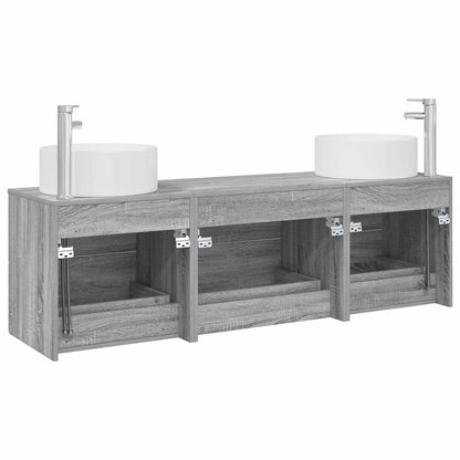 vidaXL Bathroom Furniture Set 3 pcs Grey Sonoma 49.5 x 44.5 x 65.5 cm