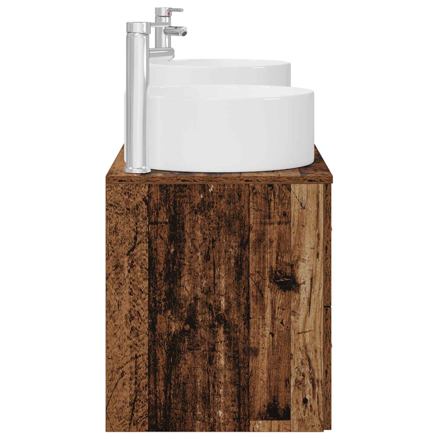 vidaXL Bathroom Furniture Set 3 pcs Old Wood 49.5 x 44.5 x 65.5 cm
