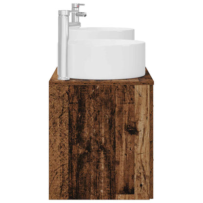 vidaXL Bathroom Furniture Set 3 pcs Old Wood 49.5 x 44.5 x 65.5 cm