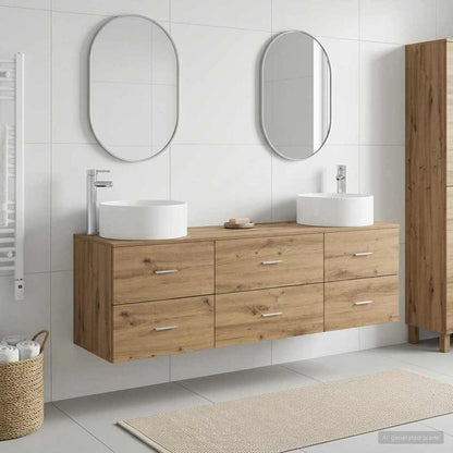 vidaXL Bathroom Furniture Set 3 pcs Artisan Oak 49.5 x 44.5 x 65.5 cm