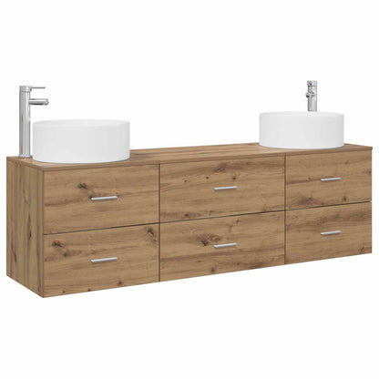 vidaXL Bathroom Furniture Set 3 pcs Artisan Oak 49.5 x 44.5 x 65.5 cm
