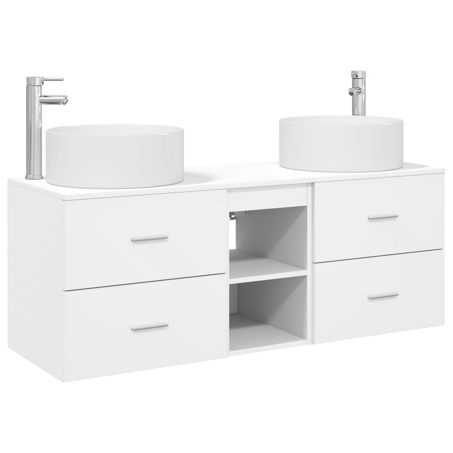 vidaXL Bathroom Furniture Set 3 pcs White 49.5 x 44.5 x 65.5 cm