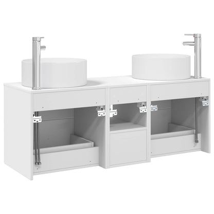 vidaXL Bathroom Furniture Set 3 pcs White 49.5 x 44.5 x 65.5 cm
