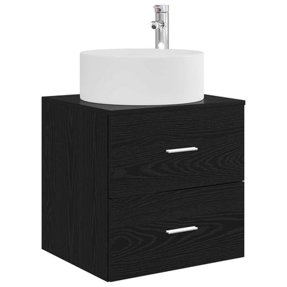 vidaXL Bathroom Furniture Set 3 pcs Black 49.5 x 44.5 x 65.5 cm