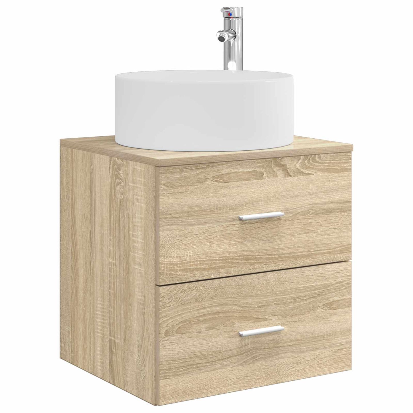 vidaXL Bathroom Furniture Set 3 pcs Sonoma Oak 49.5 x 44.5 x 65.5 cm