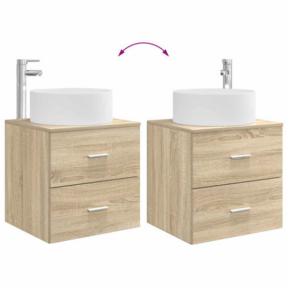 vidaXL Bathroom Furniture Set 3 pcs Sonoma Oak 49.5 x 44.5 x 65.5 cm