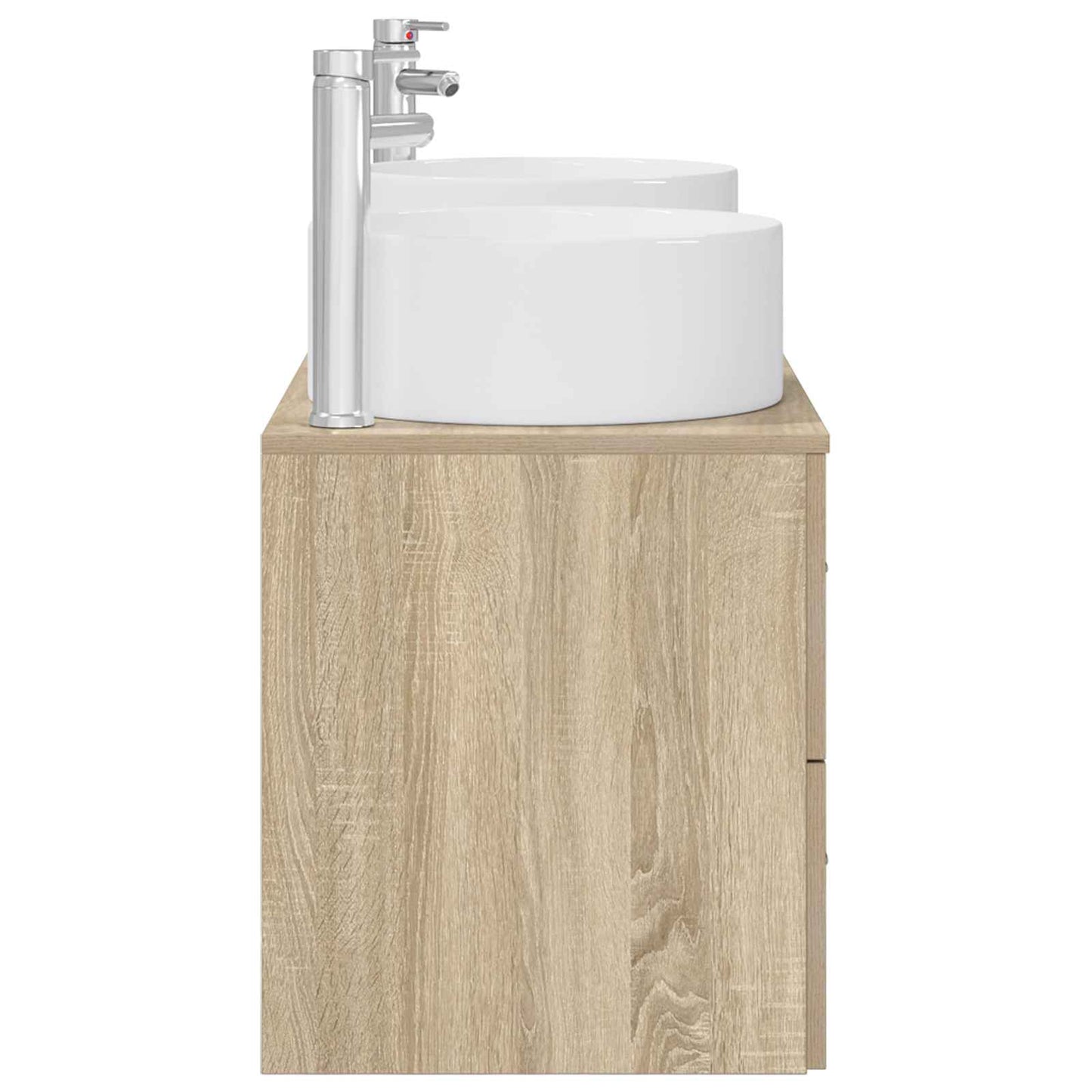 vidaXL Bathroom Furniture Set 3 pcs Sonoma Oak 49.5 x 44.5 x 65.5 cm