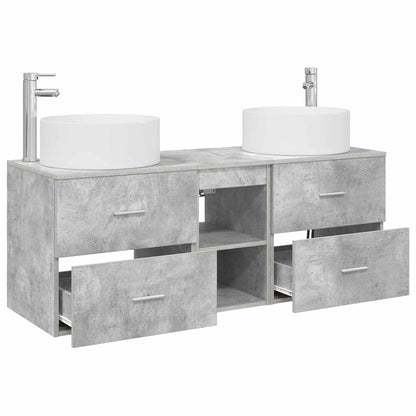 vidaXL Bathroom Furniture Set 3 pcs Concrete Grey