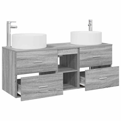 vidaXL Bathroom Furniture Set 3 pcs Grey Sonoma 49.5 x 44.5 x 65.5 cm